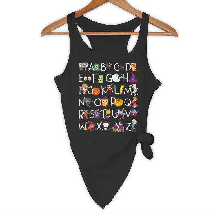 Halloween Nursery Teacher Shirt Halloween Alphabet Flowy Tank, novelty gifts, funny gifts