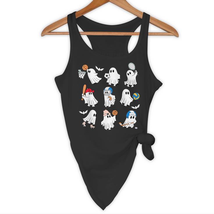 Halloween PE Teacher Ghost Playing Soccer Football Baseball Flowy Tank, novelty gifts, funny gifts Halloween PE Teacher Ghost Playing Soccer Football Baseball Flowy Tank, novelty gifts, funny gifts