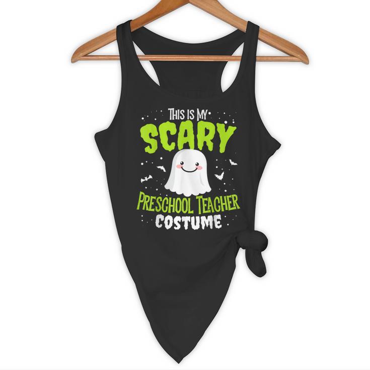 Halloween This Is My Scary Preschool Teacher Custome For Men Women Kids Flowy Tank, novelty gifts, funny gifts