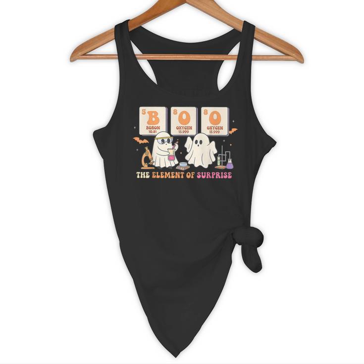 Halloween Science Teacher Boo Ghost The Element Of Surprise Flowy Tank, novelty gifts, funny gifts Halloween Science Teacher Boo Ghost The Element Of Surprise Flowy Tank, novelty gifts, funny gifts