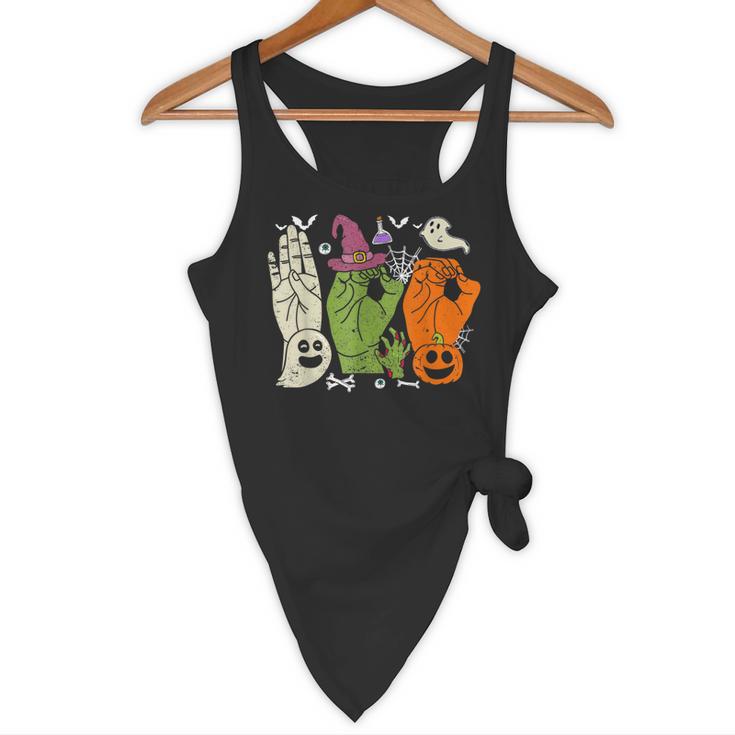 Halloween SPED Teacher Boo In ASL Boo Hands Sign Language Flowy Tank, novelty gifts, funny gifts Halloween SPED Teacher Boo In ASL Boo Hands Sign Language Flowy Tank, novelty gifts, funny gifts