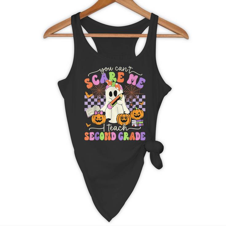 Halloween Teacher You Can't Scare Me I Teach Second Grade Flowy Tank, novelty gifts, funny gifts