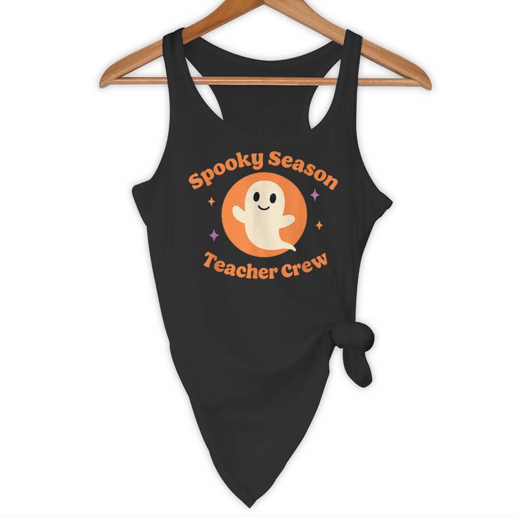 Halloween Teacher Crew Spooky Season Retro Ghost Flowy Tank, novelty gifts, funny gifts Halloween Teacher Crew Spooky Season Retro Ghost Flowy Tank, novelty gifts, funny gifts