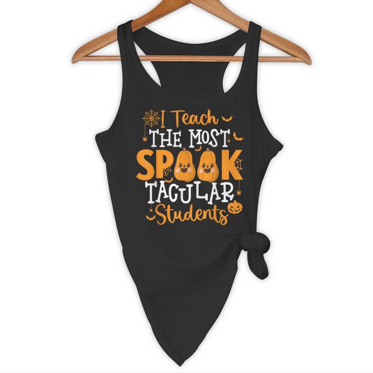 Halloween Teacher I Teach The Most Spooktacular Students Men Women Flowy Tank, novelty gifts, funny gifts
