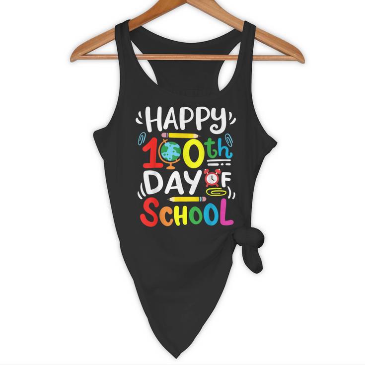 Happy 100th Day Of School 100 Days Of School Teacher Student Flowy Tank, novelty gifts, funny gifts