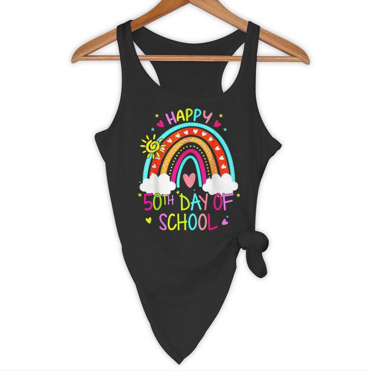 Happy 50th Days Of School Rainbow Teacher 50 Days Smarter Flowy Tank, novelty gifts, funny gifts Happy 50th Days Of School Rainbow Teacher 50 Days Smarter Flowy Tank, novelty gifts, funny gifts