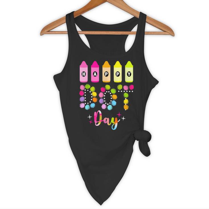 Happy Dot Day 2025 Teacher Kids Girls Colorful Polka Dot Day Flowy Tank, novelty gifts, funny gifts
