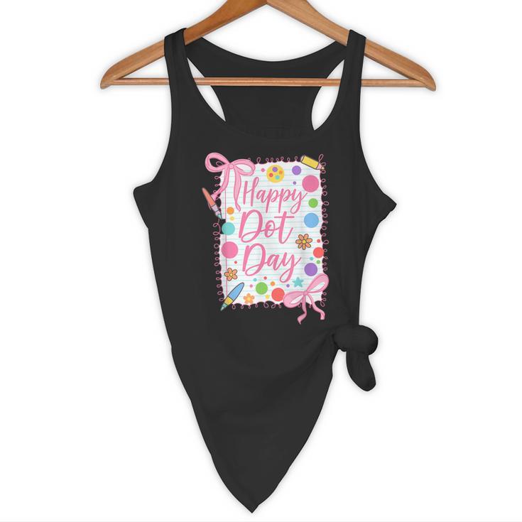 Happy Dot Day Bow Coquette For Teacher Girls Flowy Tank, novelty gifts, funny gifts Happy Dot Day Bow Coquette For Teacher Girls Flowy Tank, novelty gifts, funny gifts