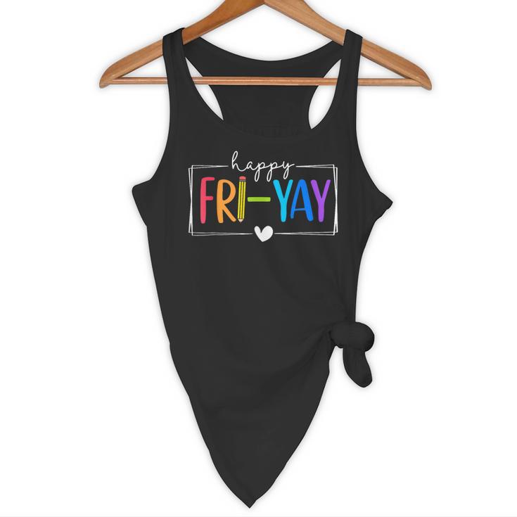 Happy Fri-Yay Fri Yay Teacher Student Friday Weekend Flowy Tank, novelty gifts, funny gifts