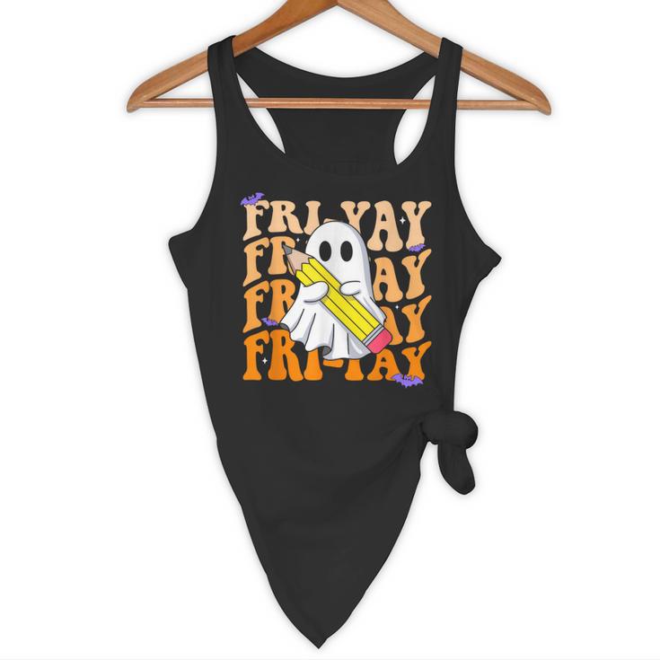 Happy Fri-Yay Friday Lovers Groovy Teacher Life Halloween Flowy Tank, novelty gifts, funny gifts Happy Fri-Yay Friday Lovers Groovy Teacher Life Halloween Flowy Tank, novelty gifts, funny gifts