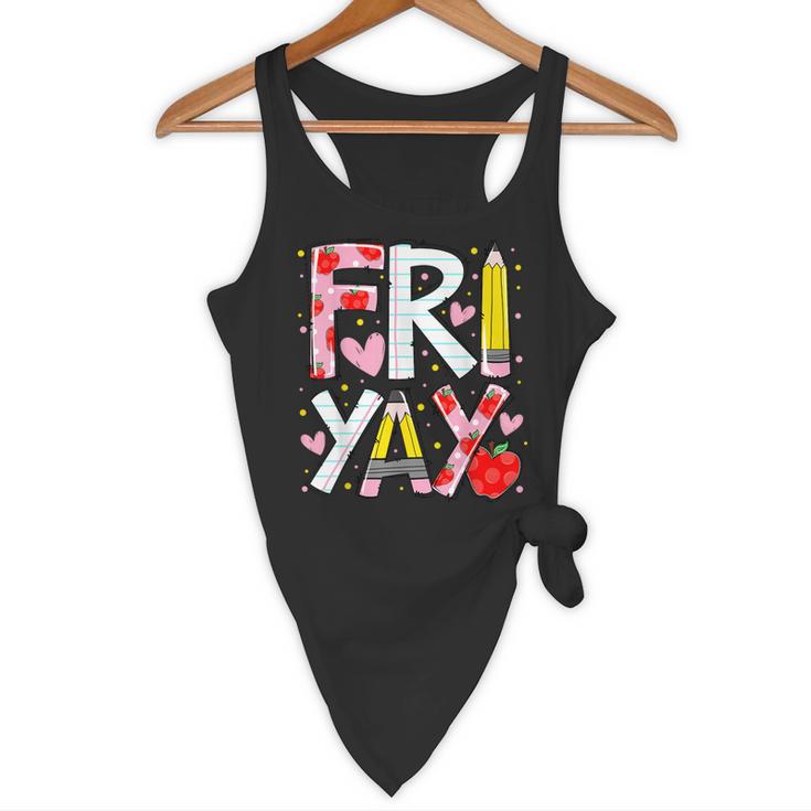 Happy Fri-Yay Teacher Back To School Friday Lovers Flowy Tank, novelty gifts, funny gifts Happy Fri-Yay Teacher Back To School Friday Lovers Flowy Tank, novelty gifts, funny gifts