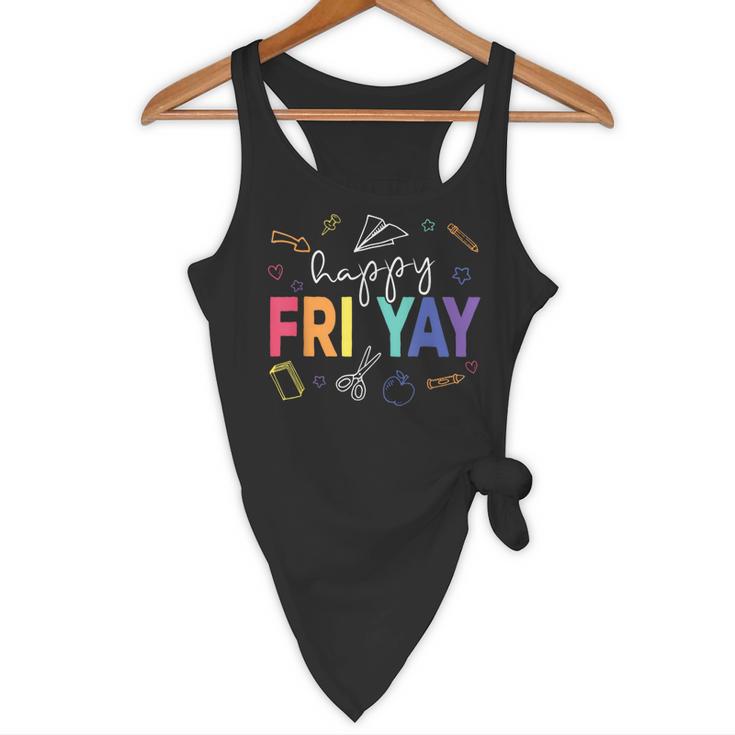 Happy Fri Yay Teacher Friday For Men Women Flowy Tank, novelty gifts, funny gifts Happy Fri Yay Teacher Friday For Men Women Flowy Tank, novelty gifts, funny gifts