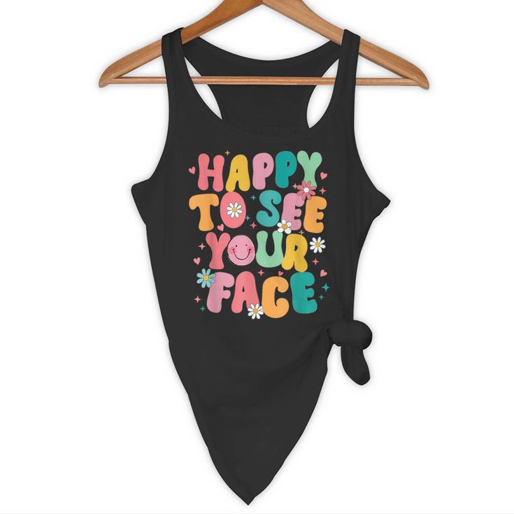Happy To See Your Face Teacher Disco Ball Back To School Flowy Tank, novelty gifts, funny gifts Happy To See Your Face Teacher Disco Ball Back To School Flowy Tank, novelty gifts, funny gifts