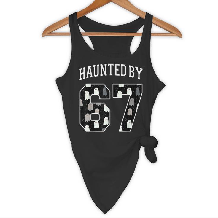 Haunted By 6 7 67 Six Seven Halloween Teacher Mom Flowy Tank, novelty gifts, funny gifts