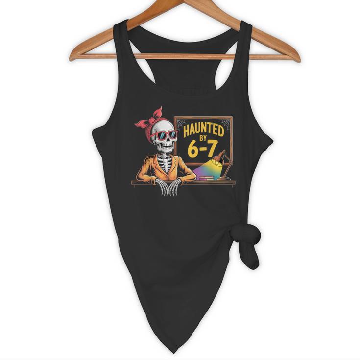 Haunted By 6-7 Teacher Halloween 67 Flowy Tank, novelty gifts, funny gifts