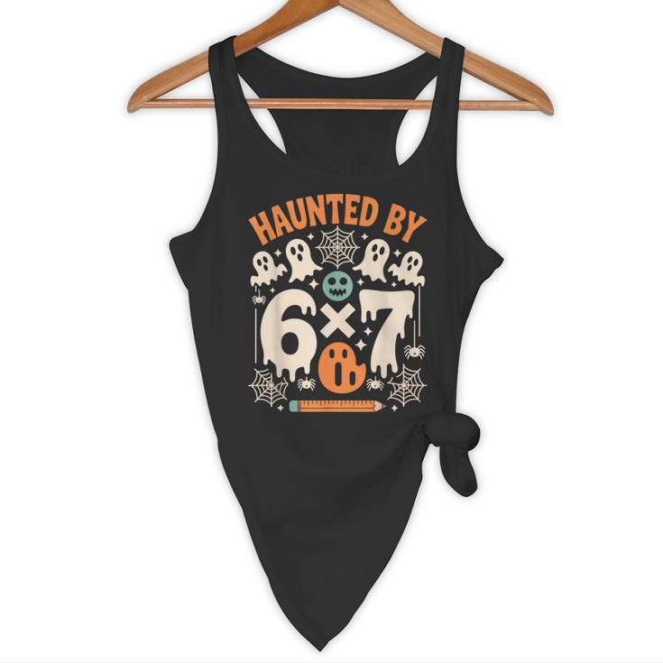 Haunted By 6x7 Math Teacher Halloween Pun Flowy Tank, novelty gifts, funny gifts Haunted By 6x7 Math Teacher Halloween Pun Flowy Tank, novelty gifts, funny gifts