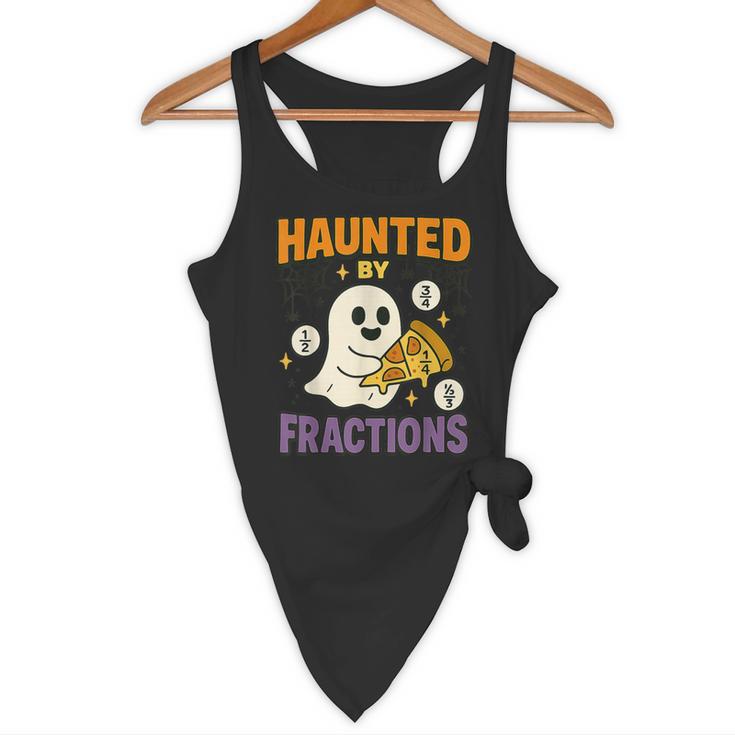 Haunted By Fractions Math Halloween Teacher Flowy Tank, novelty gifts, funny gifts