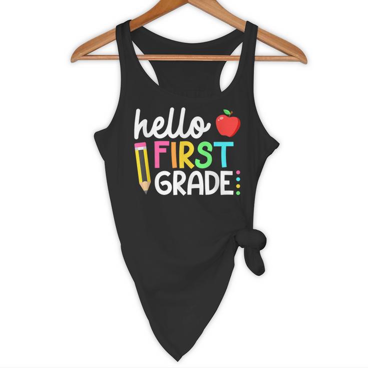 Hello First Grade Team 1st Grade Back To School Teacher Kids Flowy Tank, novelty gifts, funny gifts Hello First Grade Team 1st Grade Back To School Teacher Kids Flowy Tank, novelty gifts, funny gifts