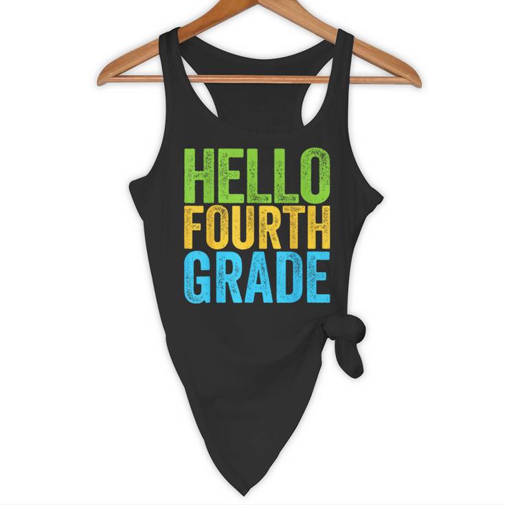 Hello Fourth Grade Shirt 4th Grade Boy Girl Student Teacher Flowy Tank, novelty gifts, funny gifts