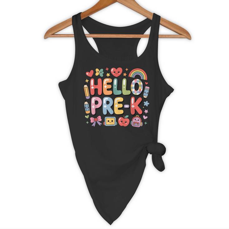 Hello Pre-K Back To School Teacher Student Fun Graphic Tee Flowy Tank, novelty gifts, funny gifts Hello Pre-K Back To School Teacher Student Fun Graphic Tee Flowy Tank, novelty gifts, funny gifts