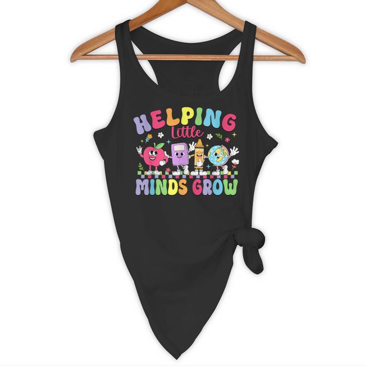 Helping Little Minds Grow Teacher Life Back To School Flowy Tank, novelty gifts, funny gifts Helping Little Minds Grow Teacher Life Back To School Flowy Tank, novelty gifts, funny gifts