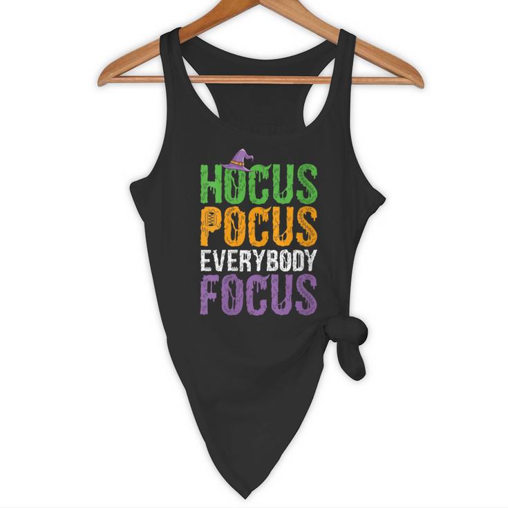 Hocus Pocus Everybody Focus Teacher Halloween Flowy Tank, novelty gifts, funny gifts Hocus Pocus Everybody Focus Teacher Halloween Flowy Tank, novelty gifts, funny gifts