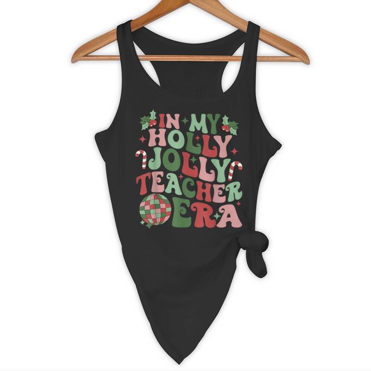 In My Holly Xmas Jolly Teacher Era Teacher Vibes Christmas For Men Women Kids Flowy Tank, novelty gifts, funny gifts