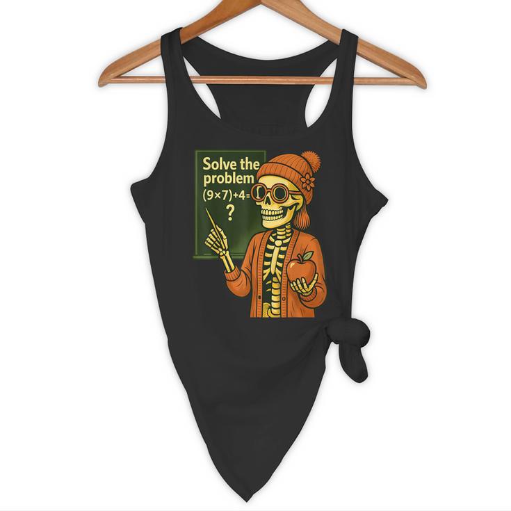 HUGvyn Halloween Skeleton Six Seven 67 Meme PEMDAS Teacher Flowy Tank, novelty gifts, funny gifts HUGvyn Halloween Skeleton Six Seven 67 Meme PEMDAS Teacher Flowy Tank, novelty gifts, funny gifts