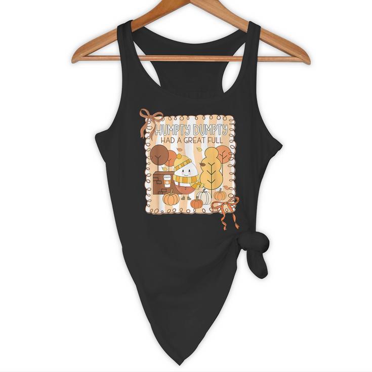 Humpty Dumpty Had A Great Fall Teacher Thanksgiving Autumn Flowy Tank, novelty gifts, funny gifts