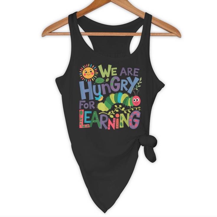 We Are Hungry For Learning Teacher Life Back To School Flowy Tank, novelty gifts, funny gifts We Are Hungry For Learning Teacher Life Back To School Flowy Tank, novelty gifts, funny gifts