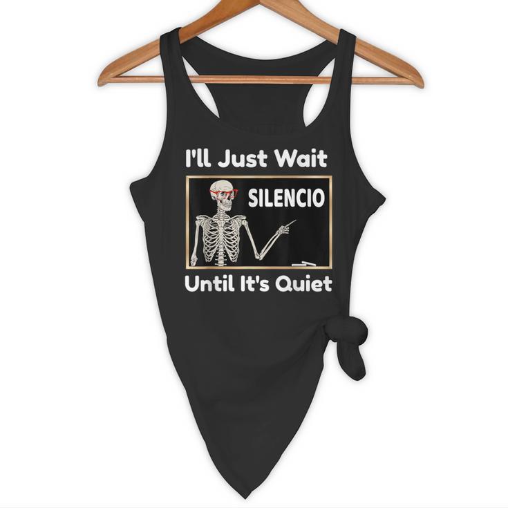 I'Ll Just Wait Until It's Quiet Spanish Teacher Halloween Men Women Kids Flowy Tank, novelty gifts, funny gifts I'Ll Just Wait Until It's Quiet Spanish Teacher Halloween Men Women Kids Flowy Tank, novelty gifts, funny gifts