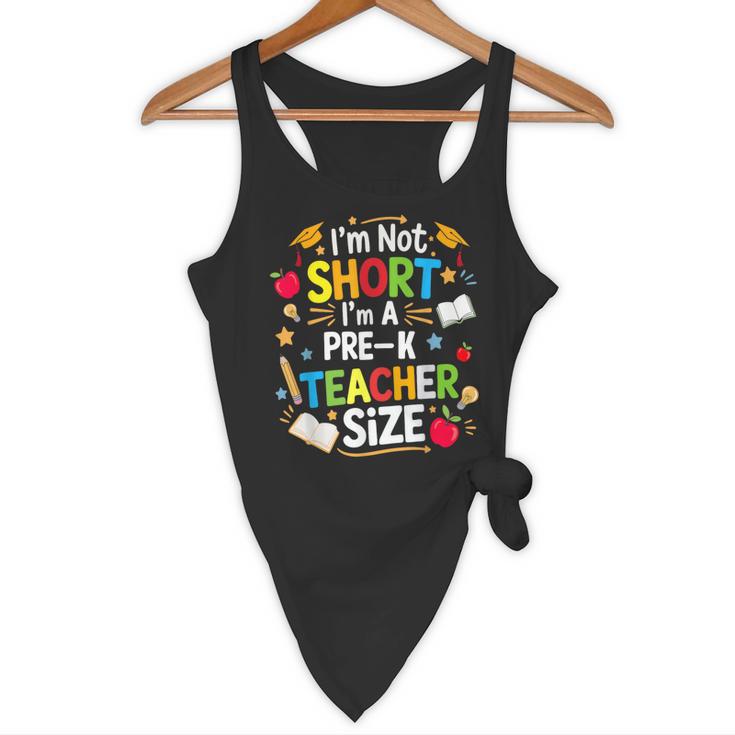 I'm Not Short I'm A Pre-K Teacher Size Back To School Flowy Tank, novelty gifts, funny gifts