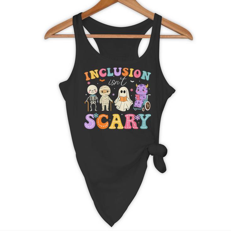 Inclusion Isn't Scary Ghost Halloween SLP Sped Teacher Flowy Tank, novelty gifts, funny gifts Inclusion Isn't Scary Ghost Halloween SLP Sped Teacher Flowy Tank, novelty gifts, funny gifts