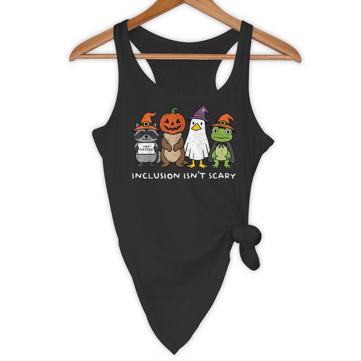 Inclusion Isn't Scary SLP Halloween Sped Teacher Animal Flowy Tank, novelty gifts, funny gifts Inclusion Isn't Scary SLP Halloween Sped Teacher Animal Flowy Tank, novelty gifts, funny gifts