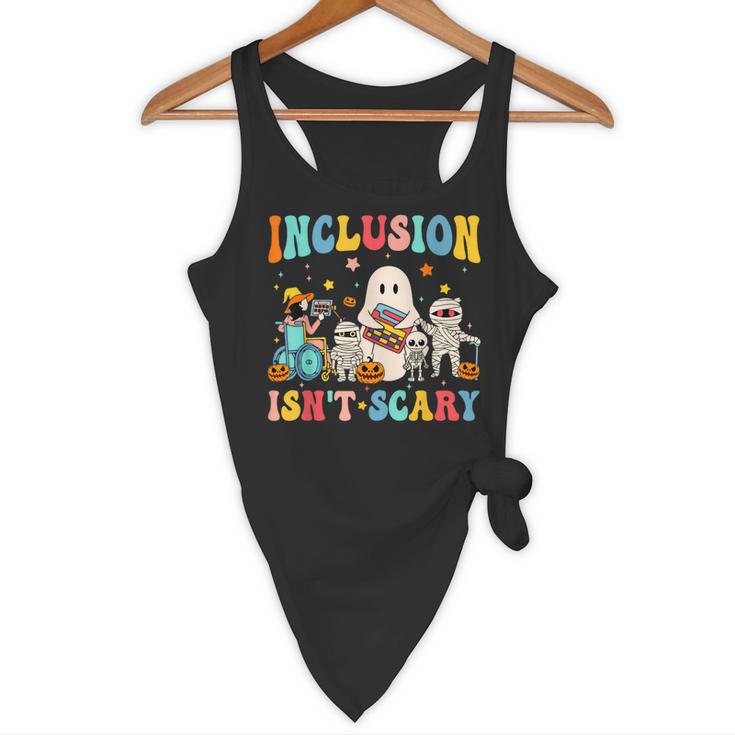 Inclusion Isn't Scary SLP Halloween Sped Teacher Therapy Flowy Tank, novelty gifts, funny gifts Inclusion Isn't Scary SLP Halloween Sped Teacher Therapy Flowy Tank, novelty gifts, funny gifts