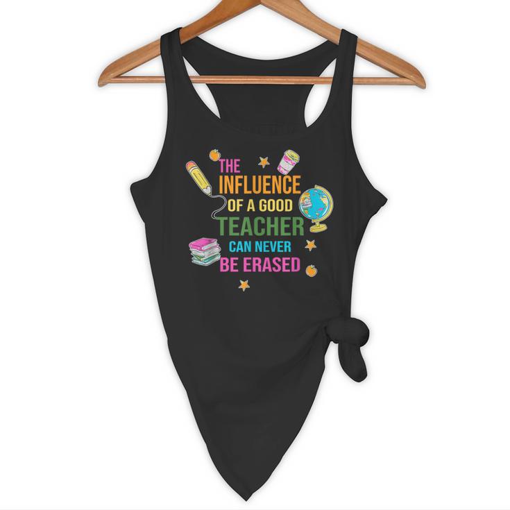 The Influence Of A Good Teacher Can Never Be Erased Quote Flowy Tank, novelty gifts, funny gifts The Influence Of A Good Teacher Can Never Be Erased Quote Flowy Tank, novelty gifts, funny gifts