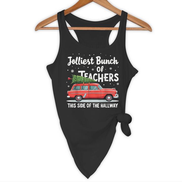 Jolliest Bunch Of Teachers This Side Of The Hallway Xmas PJ Flowy Tank, novelty gifts, funny gifts Jolliest Bunch Of Teachers This Side Of The Hallway Xmas PJ Flowy Tank, novelty gifts, funny gifts