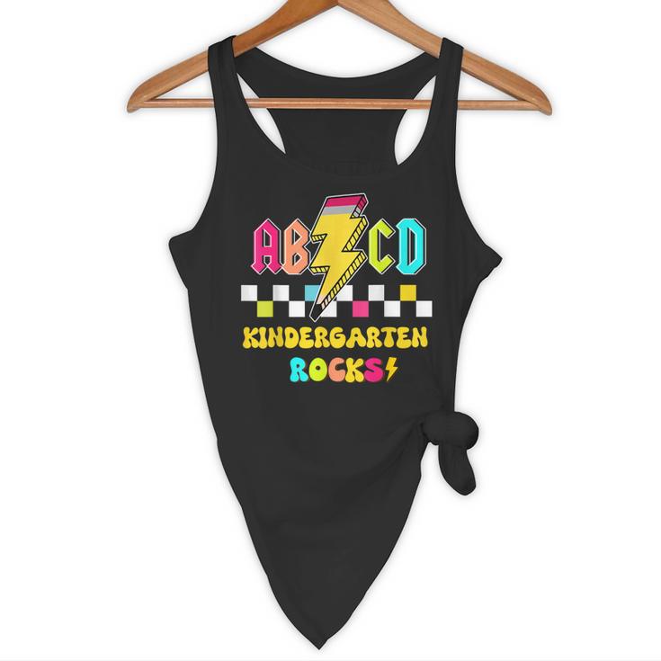 Kindergarten ABCD Rocks Teacher Student Back To School Flowy Tank, novelty gifts, funny gifts Kindergarten ABCD Rocks Teacher Student Back To School Flowy Tank, novelty gifts, funny gifts