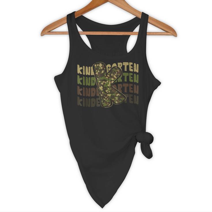 Kindergarten Camo Camouflage Boy Teacher Back To School Flowy Tank, novelty gifts, funny gifts