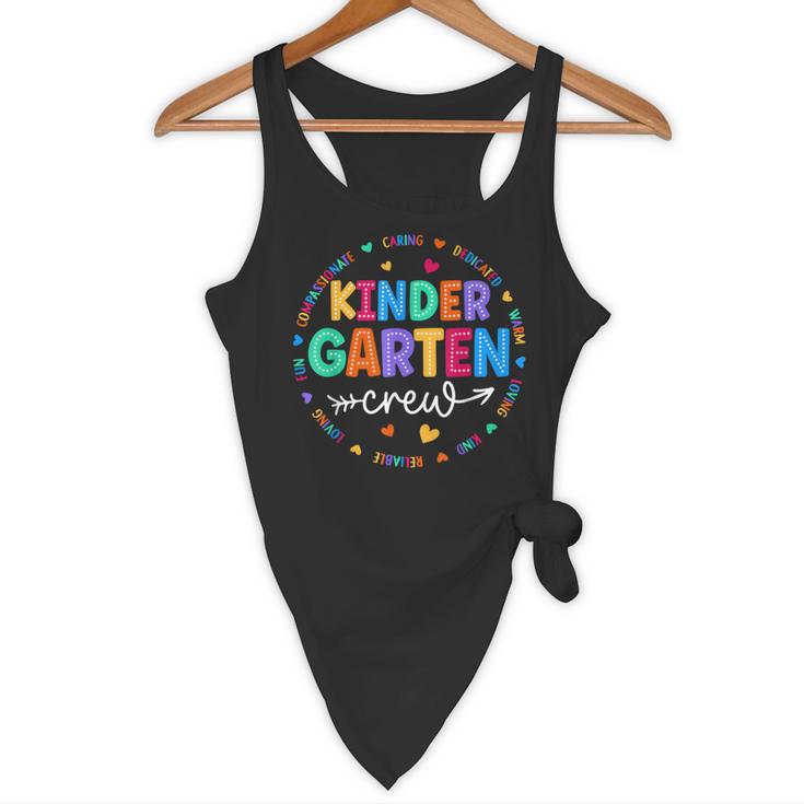 Kindergarten Crew Back To School Kindergarten Teacher Kids Flowy Tank, novelty gifts, funny gifts