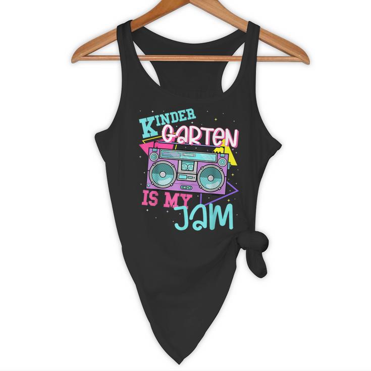 Kindergarten Is My Jam Cute Teacher Shirt 80's 90's Styl Flowy Tank, novelty gifts, funny gifts