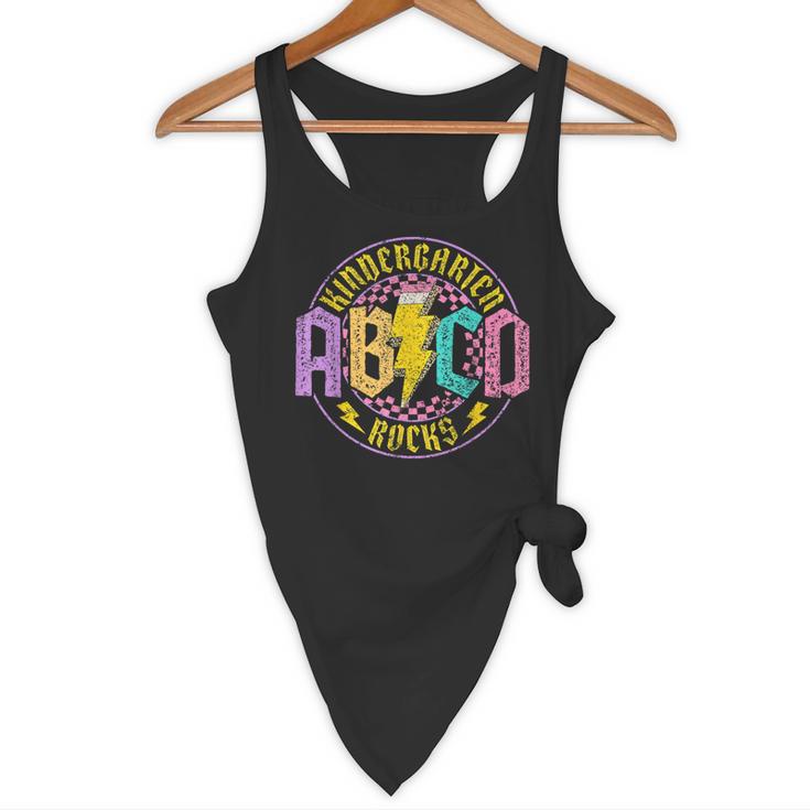 Kindergarten Rocks ABCD Back To School Rock Teacher Flowy Tank, novelty gifts, funny gifts Kindergarten Rocks ABCD Back To School Rock Teacher Flowy Tank, novelty gifts, funny gifts