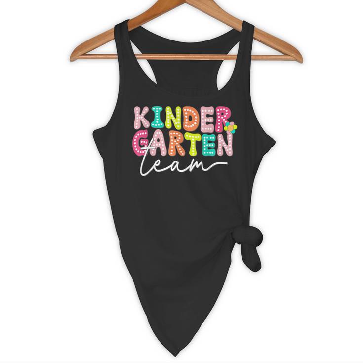 Kindergarten Team Teacher Back To School Kindergarten Squad Flowy Tank, novelty gifts, funny gifts