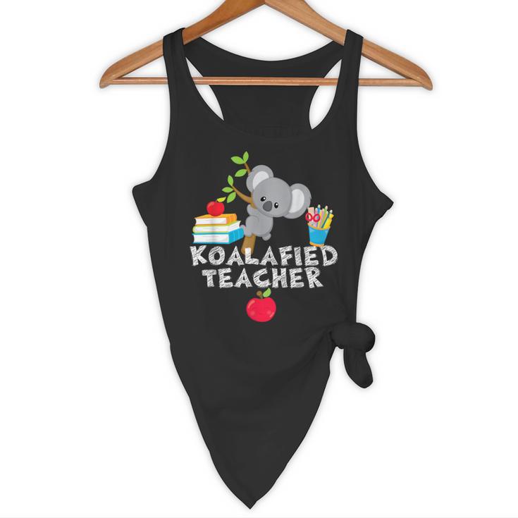 Koalafied Teacher Proud School Teacher Koala Cute T-Shirt Flowy Tank, novelty gifts, funny gifts