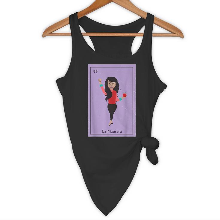 La Maestra Mexican Bingo Card Teacher Lottery Card Flowy Tank, novelty gifts, funny gifts La Maestra Mexican Bingo Card Teacher Lottery Card Flowy Tank, novelty gifts, funny gifts