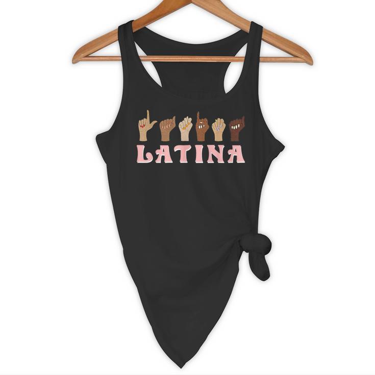 Latina ASL American Sign Language Latina Power ASL Teacher Flowy Tank, novelty gifts, funny gifts Latina ASL American Sign Language Latina Power ASL Teacher Flowy Tank, novelty gifts, funny gifts