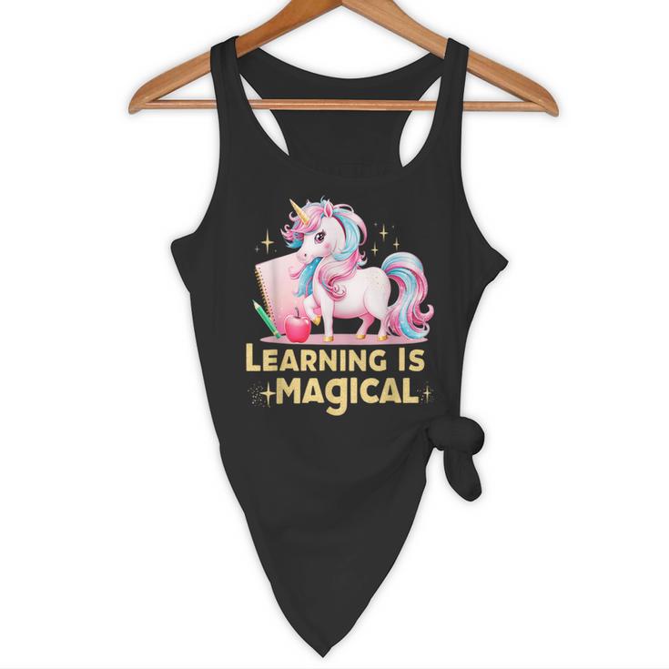 LEARNING IS MAGICAL TEACHER UNICORN BACK TO SCHOOL UNICORN Flowy Tank, novelty gifts, funny gifts LEARNING IS MAGICAL TEACHER UNICORN BACK TO SCHOOL UNICORN Flowy Tank, novelty gifts, funny gifts
