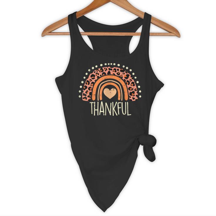 Leopard Rainbow Thankful Thanksgiving Teacher Women Kids Flowy Tank, novelty gifts, funny gifts Leopard Rainbow Thankful Thanksgiving Teacher Women Kids Flowy Tank, novelty gifts, funny gifts
