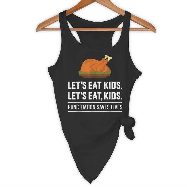 Let's Eat Kids Grammar For Thanksgiving Teacher Flowy Tank, novelty gifts, funny gifts Let's Eat Kids Grammar For Thanksgiving Teacher Flowy Tank, novelty gifts, funny gifts
