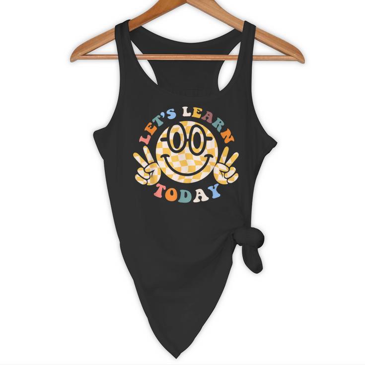 Let's Learn Today First Day Of School For Teacher Student Flowy Tank, novelty gifts, funny gifts